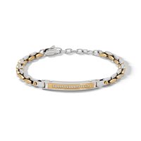 Bracciale Comete Uomo Black Gold in Acciaio Zircone UBR1333
